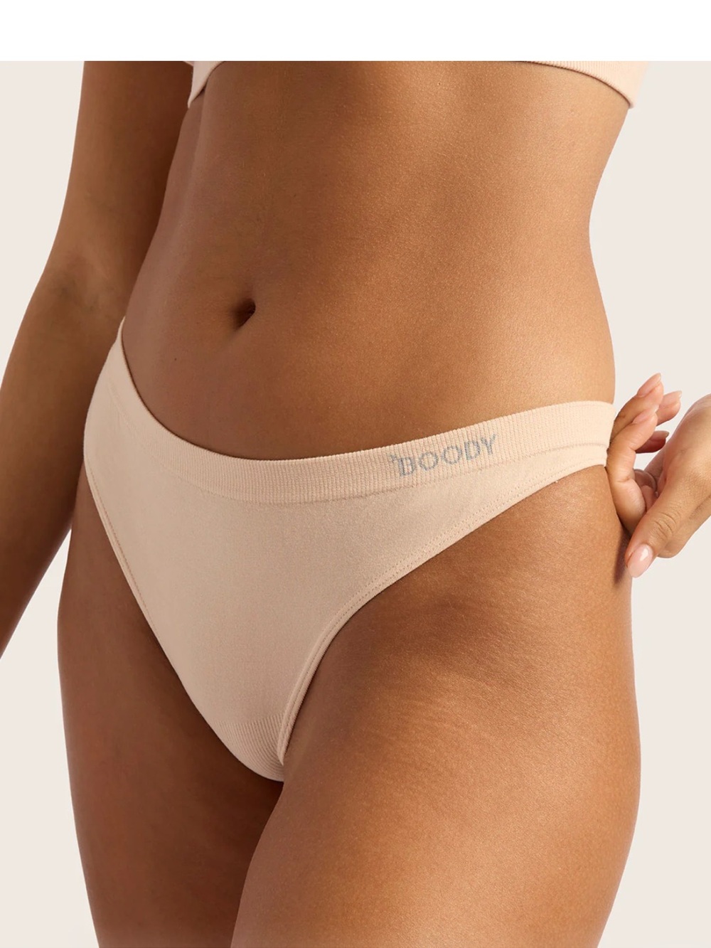NWT BOODY Nude Thong In Bamboo Seamfree Fabric XL